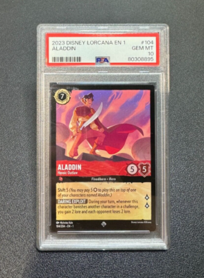 Disney Lorcana First Chapter - Aladdin Heroic Outlaw #104 SR - Gem