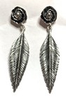 NWOT Or Paz Sterling Silver 925 Leaf Dangle Stud Earrings Made In Israel PZ / Au — photo 5