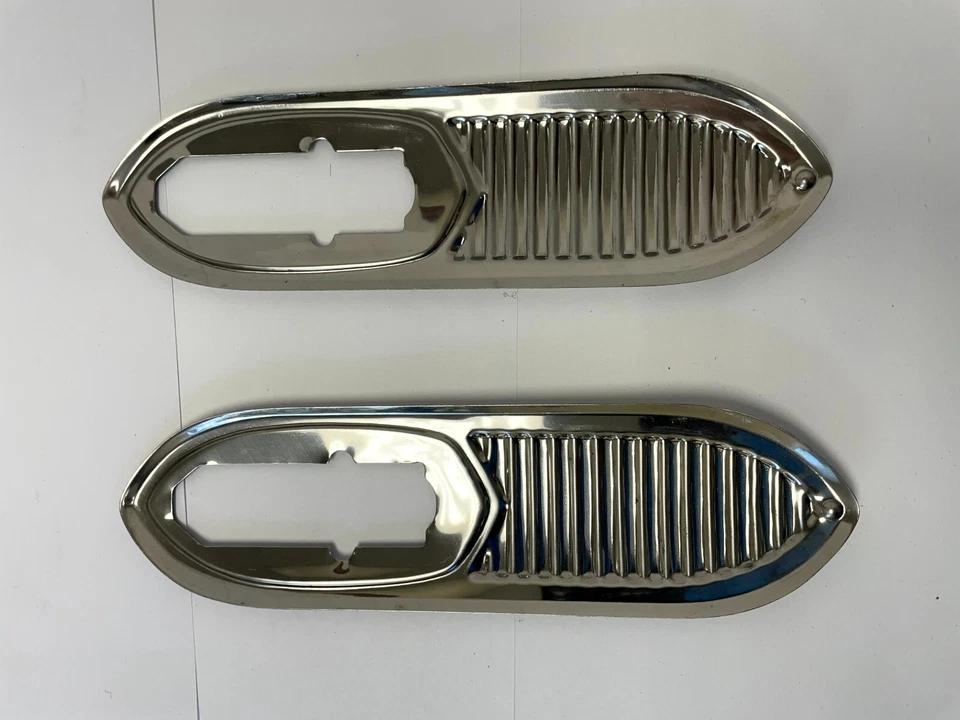 Dodge Plymouth 1953 protector de manija de puerta bisel cromado cubierta par 1450441 nuevo en stock Foto 4 de 4