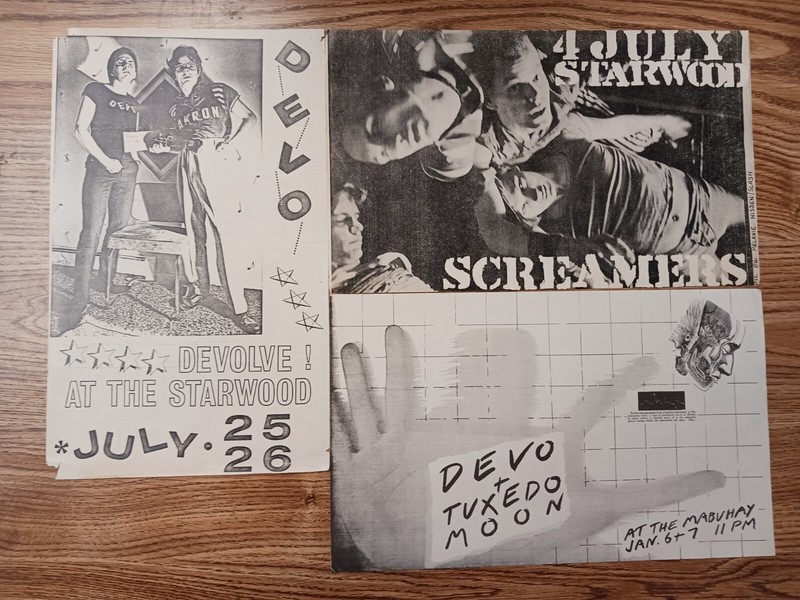 DEVO, SCREAMERS, DEVO Original punk handbills 77-78