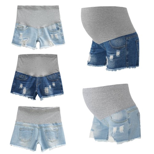 Maternity Distressed Denim Shorts 
