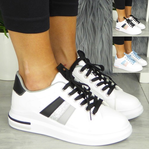 white hidden wedge trainers