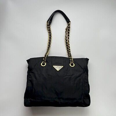 PRADA Vintage Chain Shoulder Bag Tessuto Nylon Archive Tote PRADA Vintage Chain Shoulder Bag Tessuto Nylon Archive Tote