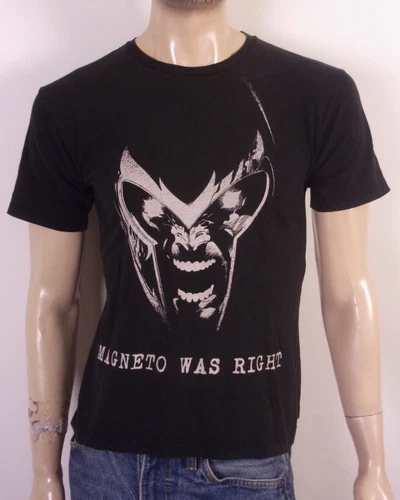 vintage 00s Y2K rare Mad Engine Marvel Magneto Was Right T-Shirt X-Men Adult XS
