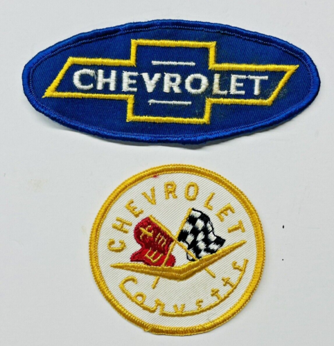 OLD STOCK AUTOMOTIVE *CORVETTE & CHEVROLET* CARS *2 PATCH PATCHES - Picture 1 of 2