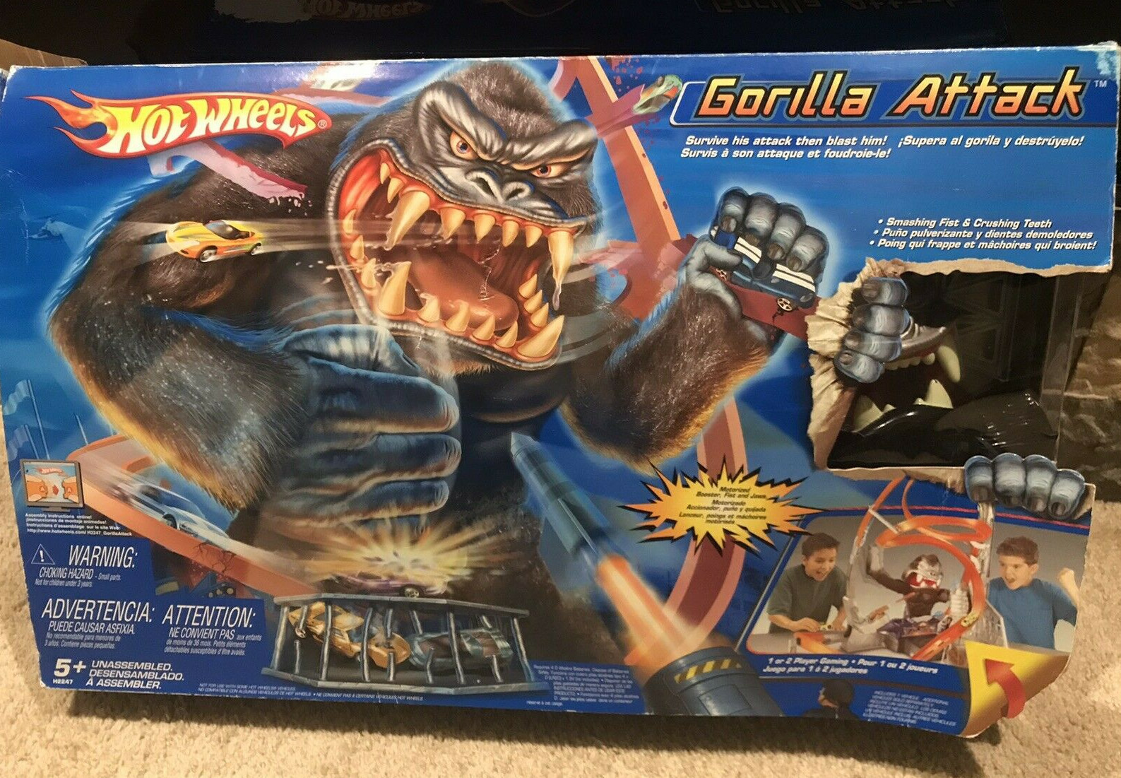 hot wheels set with gorilla attack