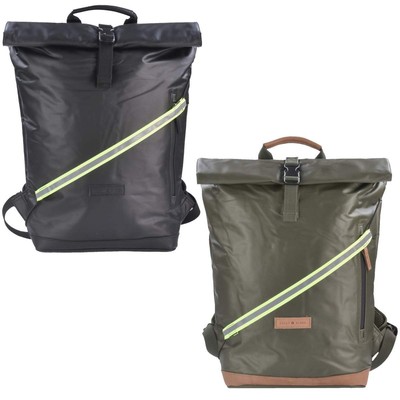 Greenburry Rolltop Kurier Rucksack Aviator Waterproof mit NB-Fach 31x37cm
