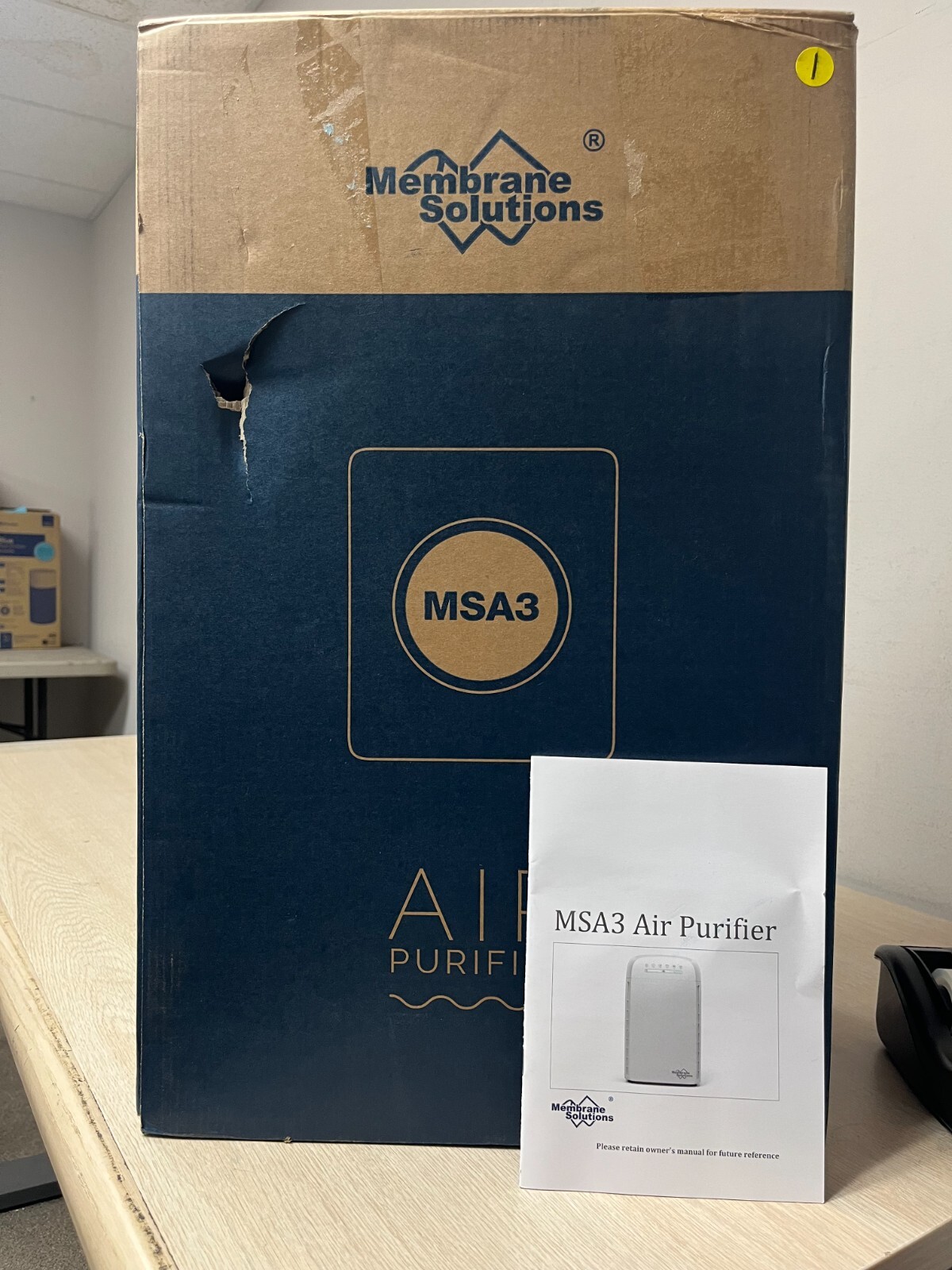 NEW WHITE MEMBRANE SOLUTIONS MSA3 AIR PURIFIER LARGE ROOM TRUE HEPA