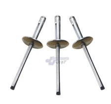 Large Head Mill Exploding Rivets Pop Rivet 250 ct. Tri-Fold Racing Fasteners