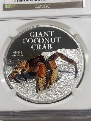 2013 Pitcairn Islands $2 Colorized Giant Coconut Crab Graded PR 70 DCAM by NGC