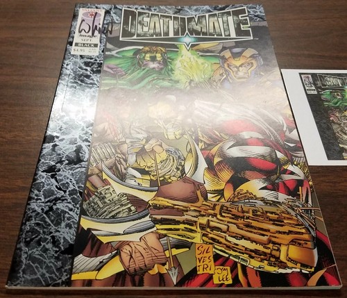 Deathmate (1993) Black SIGNED by Whilce Portacio Notarized Witness of Signature - Picture 3 of 5