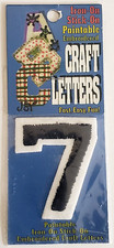 JOY 2-inch Iron-On Stick-On Embroidered CRAFT LETTERS - BLACK 7