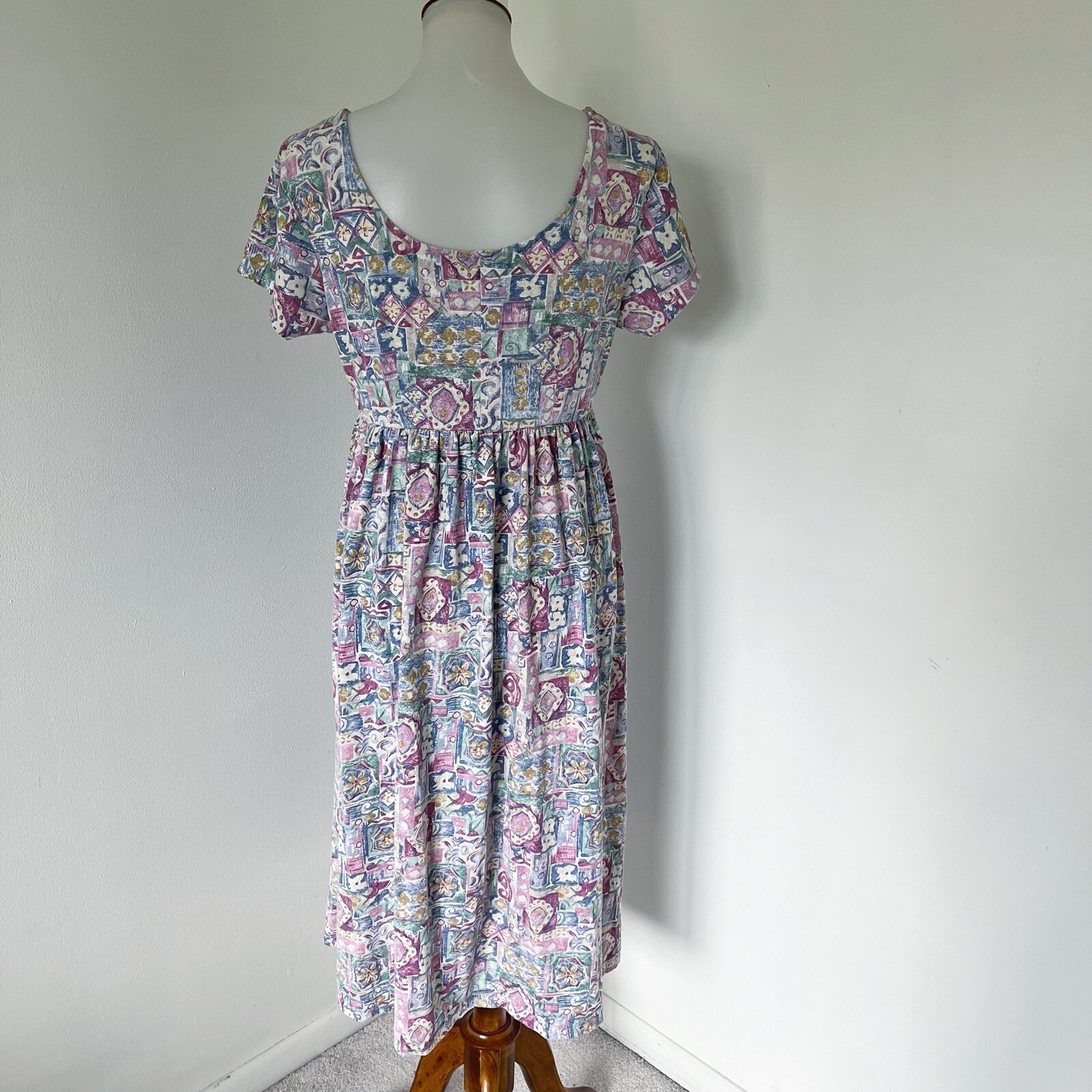 Vintage 80s 90s Printed Pattern Patchwork Style F… - image 11