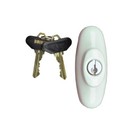 Tribeca Style Exterior Keyed Lock with Keys Right Hand in White, 2573078
