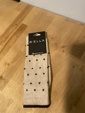 B. Ella Ladies Wool Cashmere Angora Blend Boot Socks Cream New