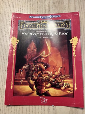 Advanced Dungeons & Dragon Halls of the High King- NO Map Forgotten Realms 9301