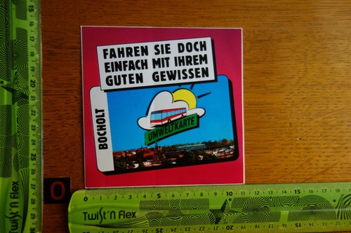 Alter Aufkleber Deutsche Bahn Bus Verkehrsverbund BOCHOLT Umweltkarte