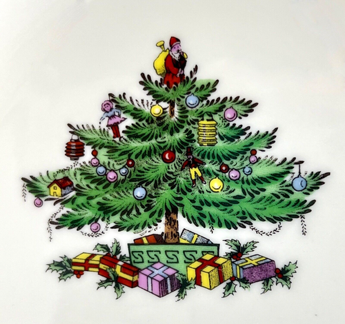 SPODE CHRISTMAS TREE DIVIDED OVAL BAKING SERVING DISH; ENGLAND; EXCELLENT COND - Picture 6 of 15