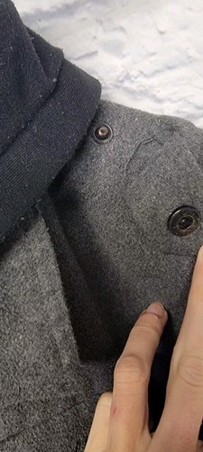 BOYS AIRWALK 18 GRAY BLACK FULL ZIP HOODIE FLAP POCKET LAYERED LOOK WINTER COAT - Picture 3 of 18