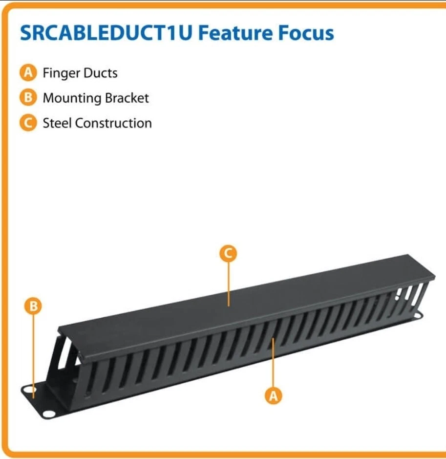 Tripp Lite SRCABLEDUCT1U (37332142962) Rack/Montaje/Accesorios Foto 3 de 4