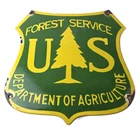 Vintage Forest Service Sign - Agricultural National Park Porcelain Gasoline Sign