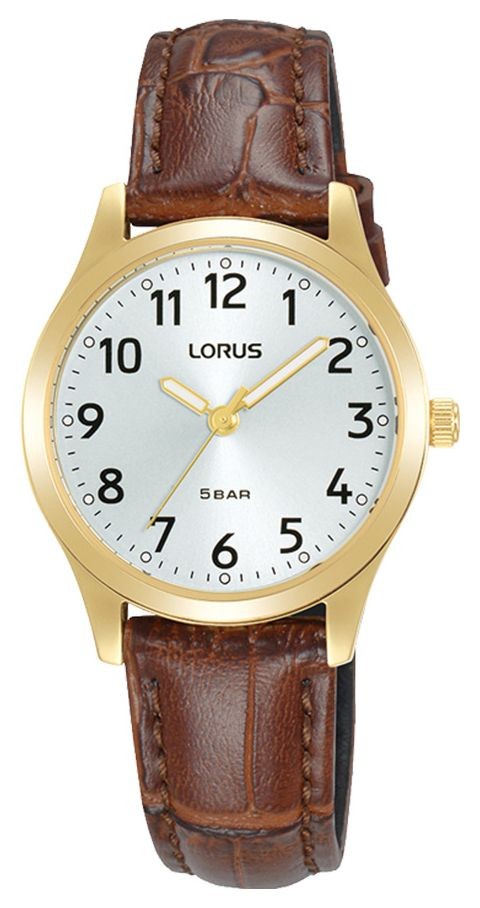 Lorus Classic Quartz (28mm) White Sunray Dial / Brown Leather RRX20JX9 Watch