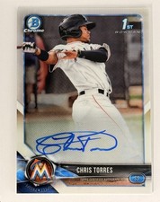 2018 Bowman Chrome #BCPA-CT Chris Torres Prospects Autographs