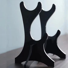 2 Pcs Acrylic Holder Black 2 Tier Tabletop Display Stand Rack