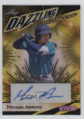 2023 Leaf Vivid Dazzling Performers Black Prismatic 5/5 Michael Arroyo Auto 1b3