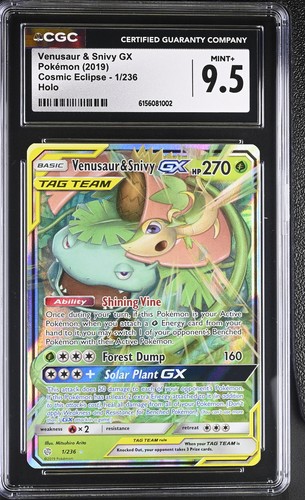 Venusaur & Snivy-GX graded CGC 9.5 for sale on eBay