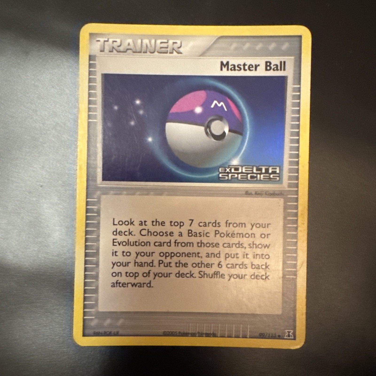 Pokemon Ex Delta Species Master ball 99/113 Reverse Holo Stamped