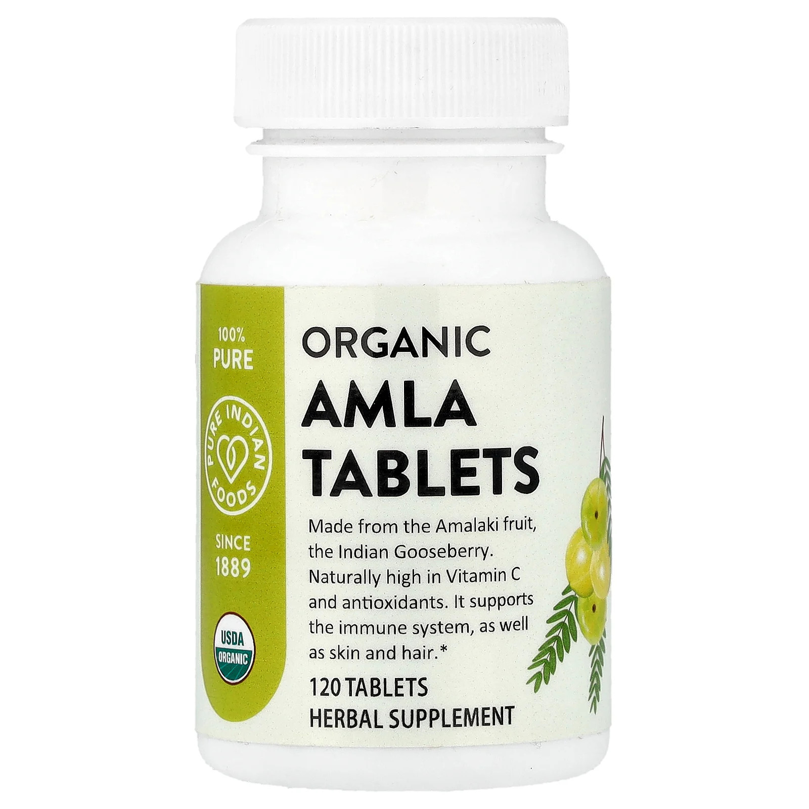 Organic Amla Tablets 120 Tablets 400 mg per Tablet 4290₽