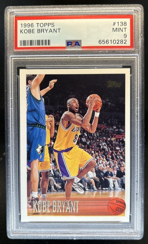 1996-97 Topps Kobe Bryant Rookie RC #138 Lakers PSA 9