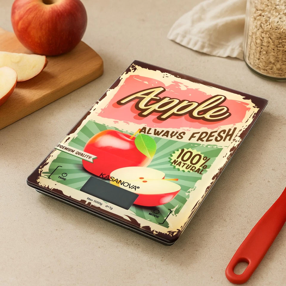 Bilancia da cucina digitale mele 5 kg multicolore - Immagine 2 di 4