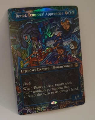 Renet, Temporal Apprentice Borderless FOIL NM Teenage Mutant Ninja Turtles MTG
