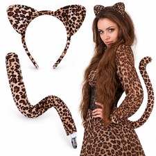 Cheetah Ears and Tail - Cheetah Costume for Halloween Party