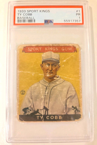 1933 Goudey Sport Kings Gum - Ty Cobb #1 - PSA 1 - Detroit Tigers