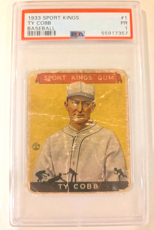 1933 Goudey Sport Kings Gum - Ty Cobb #1 - PSA 1 - Detroit Tigers