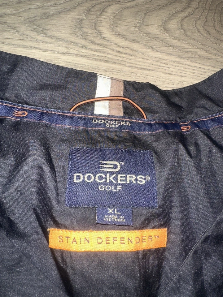 Dockers Golf Jacket Mens Large Black Stain Defender Windbreaker Pullover 044916K - Image 4 of 4
