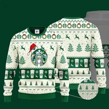 Starbucks Santa Hat Christmas Ugly Christmas Sweater