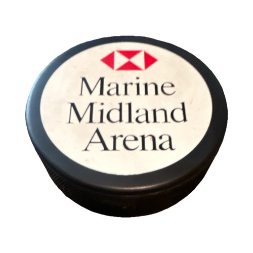 Reebok Buffalo Sabres Marine Midland Arena NHL Official Rubber Puck Black/Red