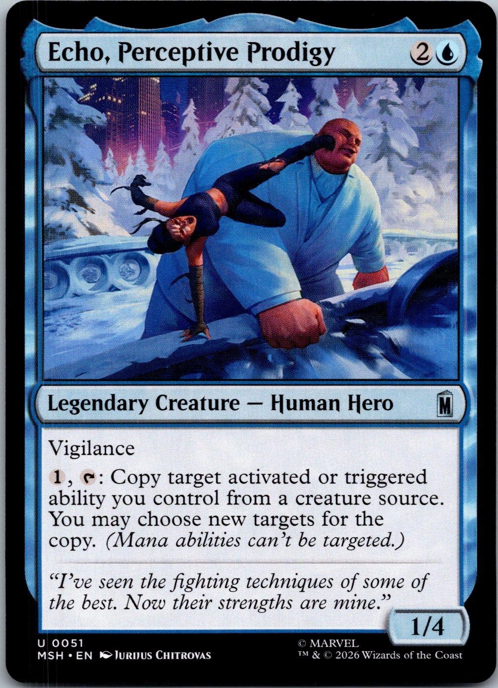 Echo, Perceptive Prodigy 51 Uncommon Marvel Super Heroes Magic: The Gathering LP