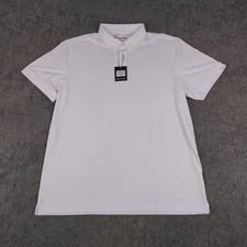 Mizzen + Main Polo Shirt Mens Large White Versa SS Classic Performance Golf Tech