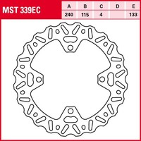 Trw Bremsscheibe MST339EC | FüR Kawasaki Kx 450 2006 KX45 Hinten / Rear
