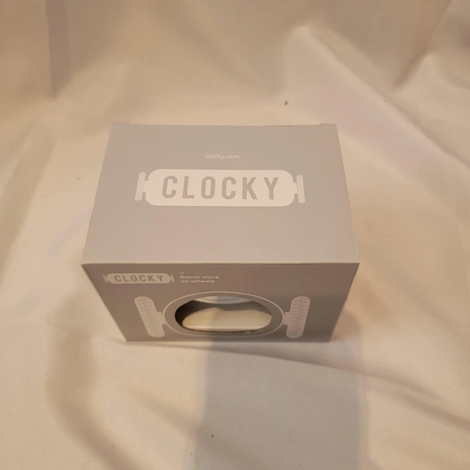 Clocky Alarm Clock on Wheels Chrome Runaway Rolling Alarm for Heavy Sleepers - Image 2 of 4