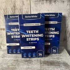 3- BetterWhite Teeth Whitening Strips Mint Peroxide-Free 14 Strips Exp 08/2026