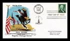 DR JIM STAMPS US COVER PAUL REVERE 25C FIRST DAY ISSUE FLUEGEL CACHET