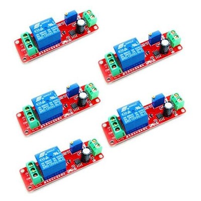  5pcs NE555 DC 12V Delay Timer Switch Adjustable Module 0 to 10 Second 