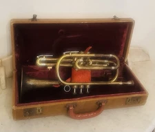 1940s FE Olds & Sons Ambassador Brass Trumpet w Hard Case