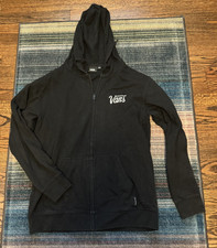 Vans Off The Wall Logo Zip Sweatshirt Black Medium